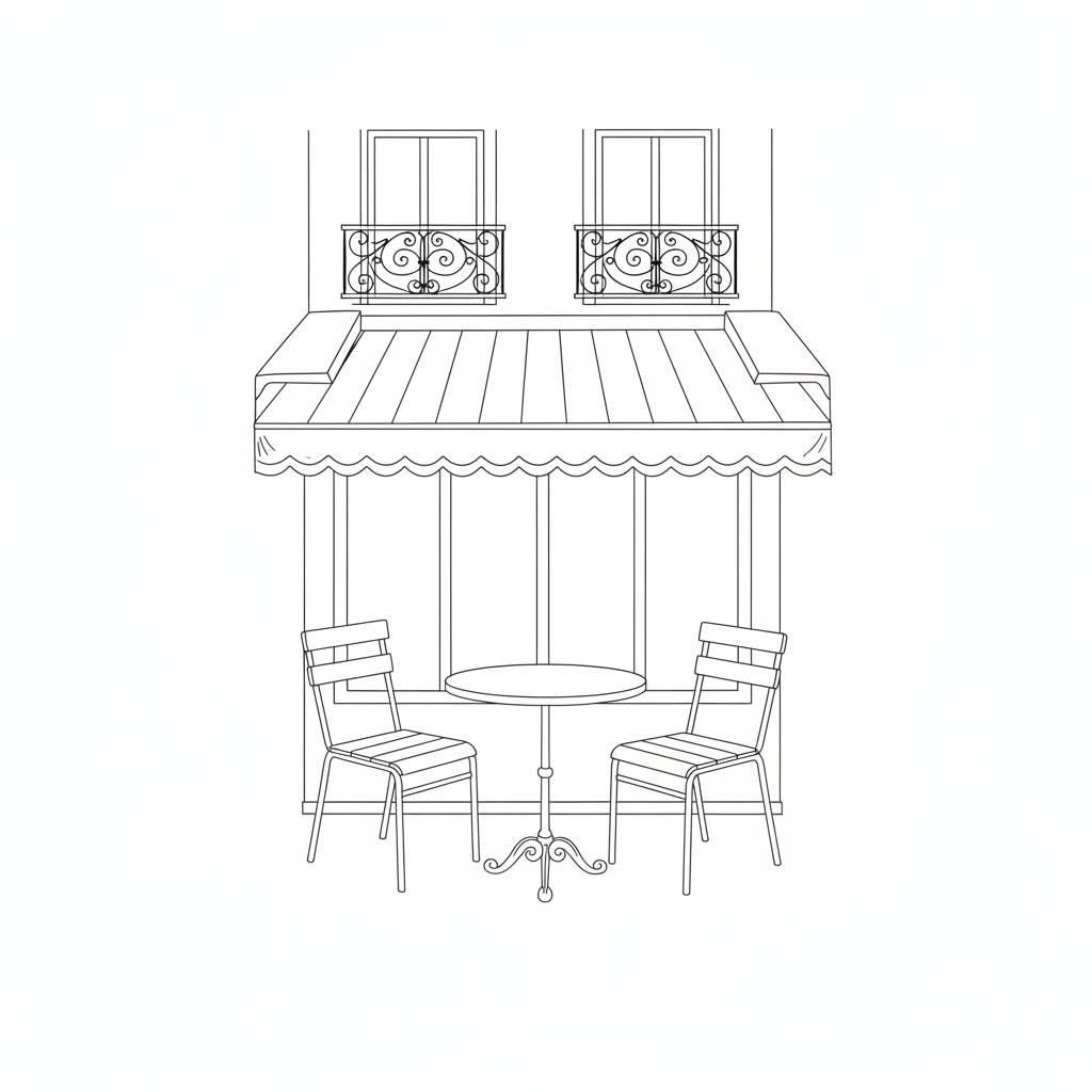 Cahier aquarelle Voyage - 01 cafe trait