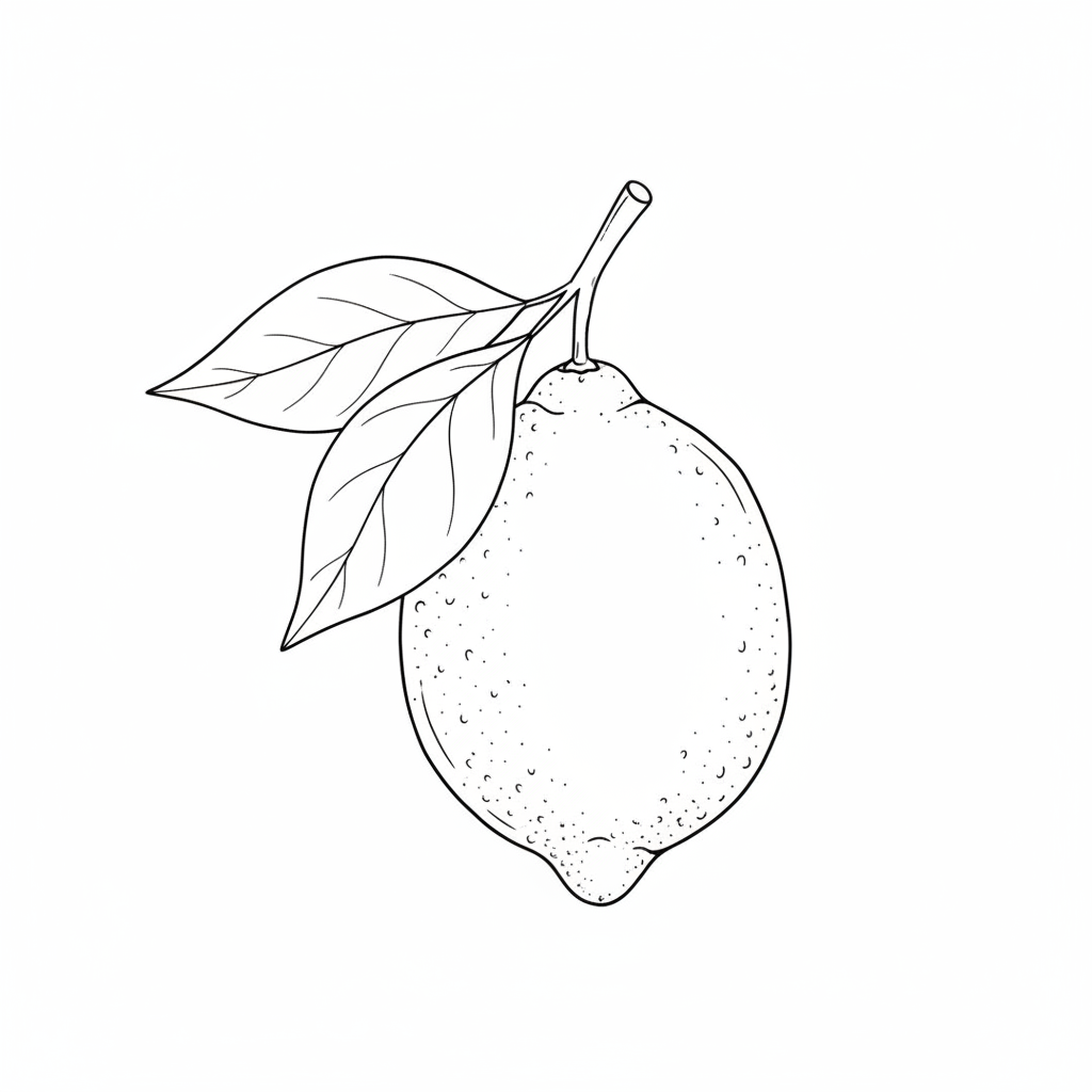Cahier aquarelle Agrumes - 01 citron trait