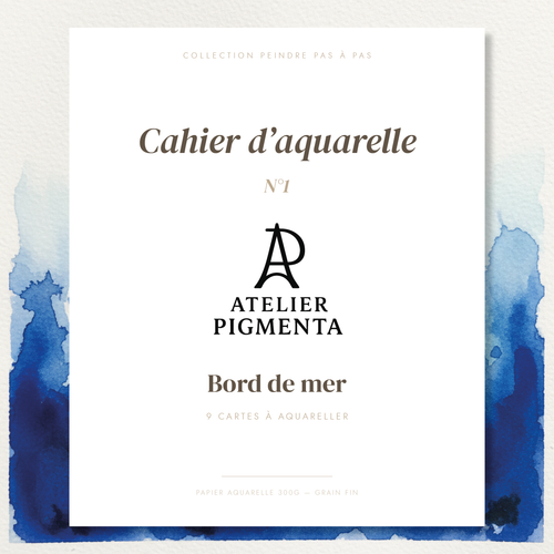 Cahier d'aquarelle - cahier-01-bord-de-mer - Face avant